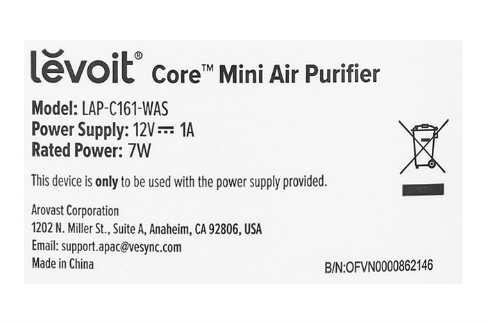 Máy lọc không khí Levoit Core Mini